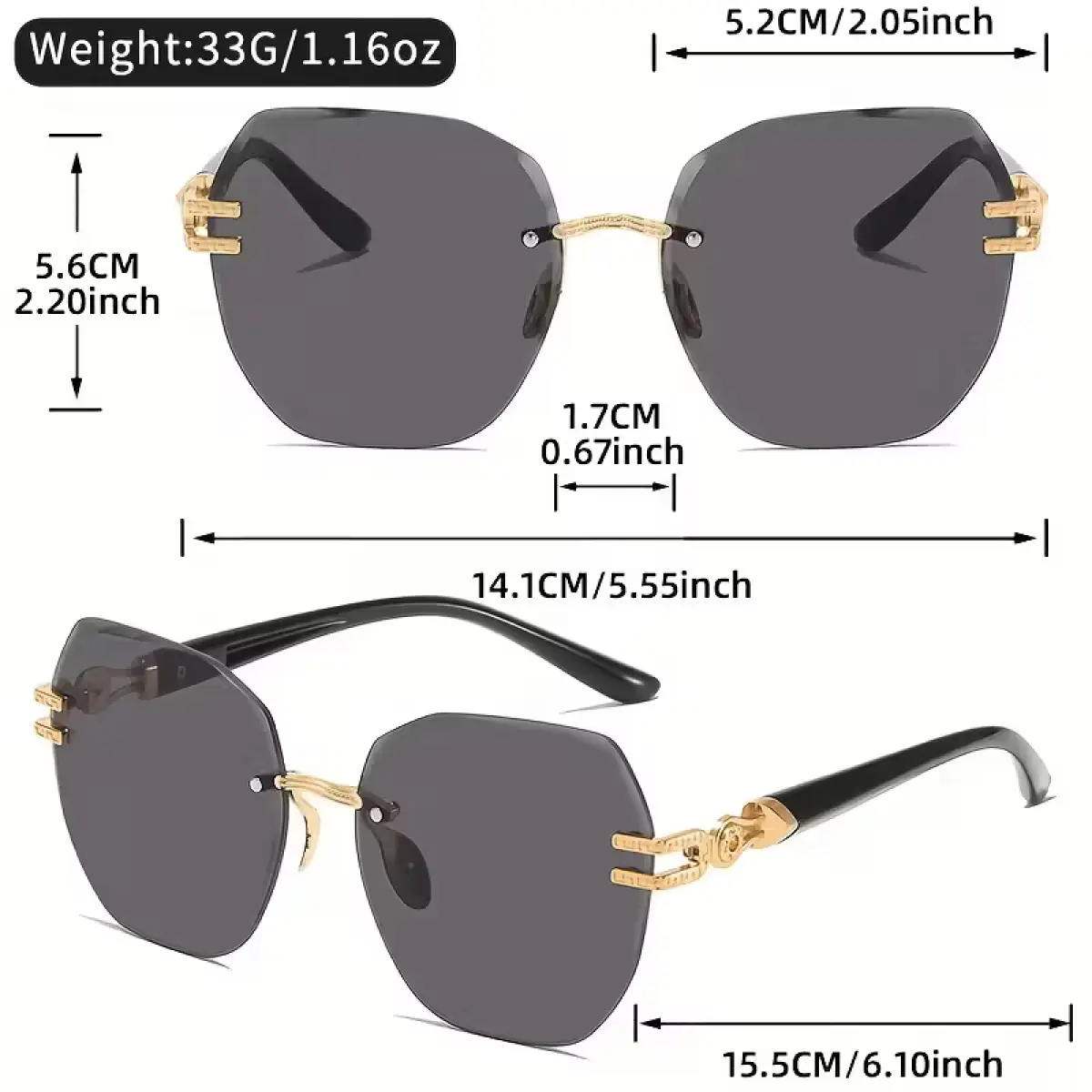 Women’s Frameless Lightweight Glasses