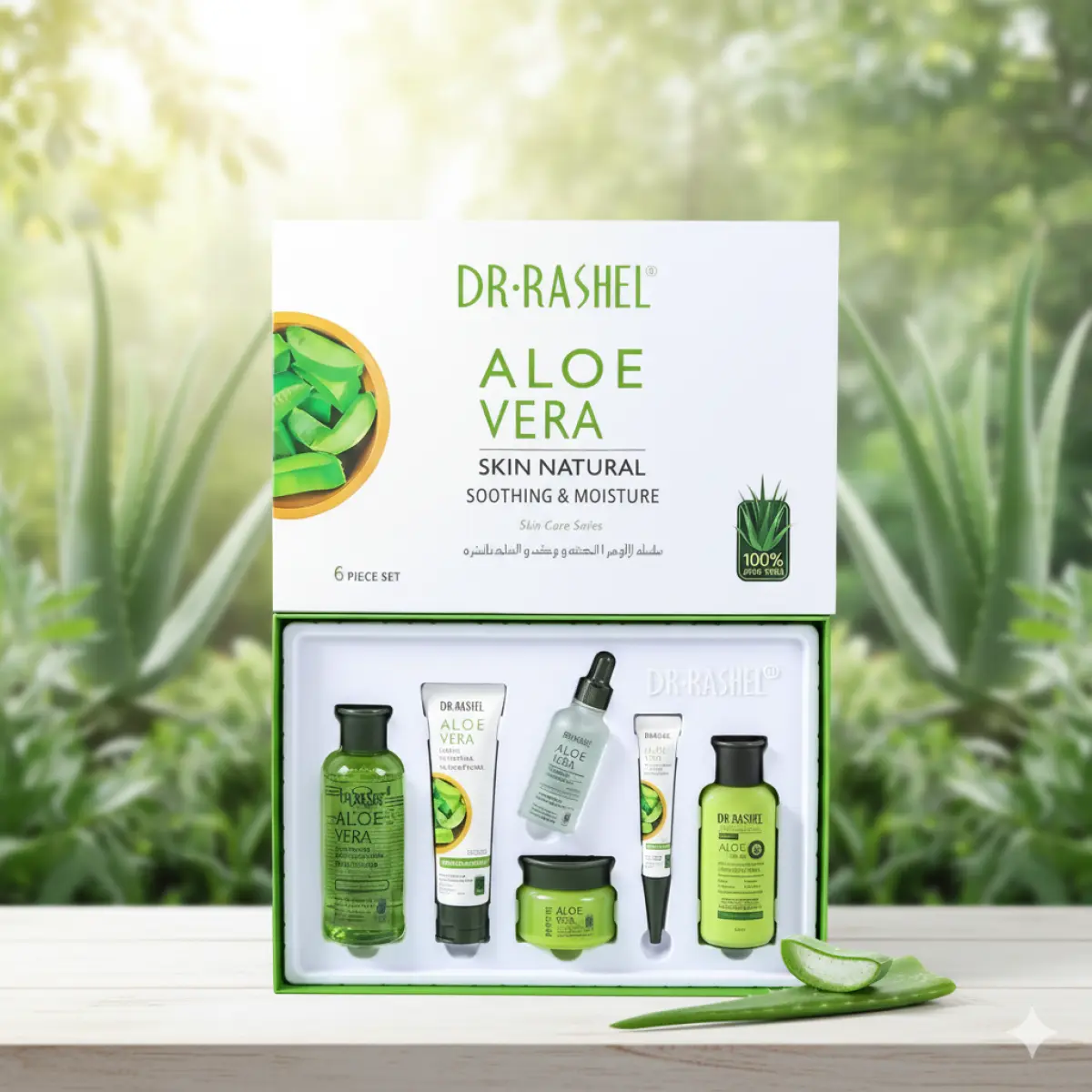 DR. RASHEL ALOE VERA SOOTHING MOISTURE SKIN CARE 6PCS SET