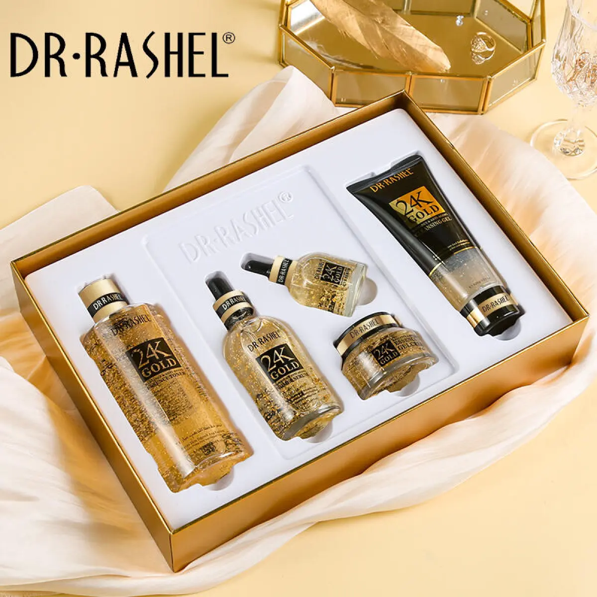 DR. RASHEL 24K GOLD RADIANCE AND ANTI-AGING SKIN CARE 5PCS SERIES