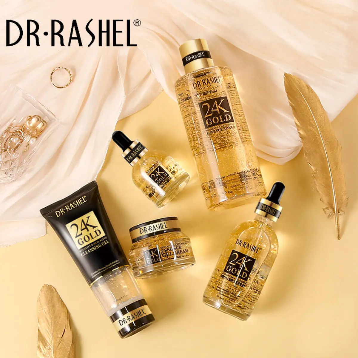 DR. RASHEL 24K GOLD RADIANCE AND ANTI-AGING SKIN CARE 5PCS SERIES