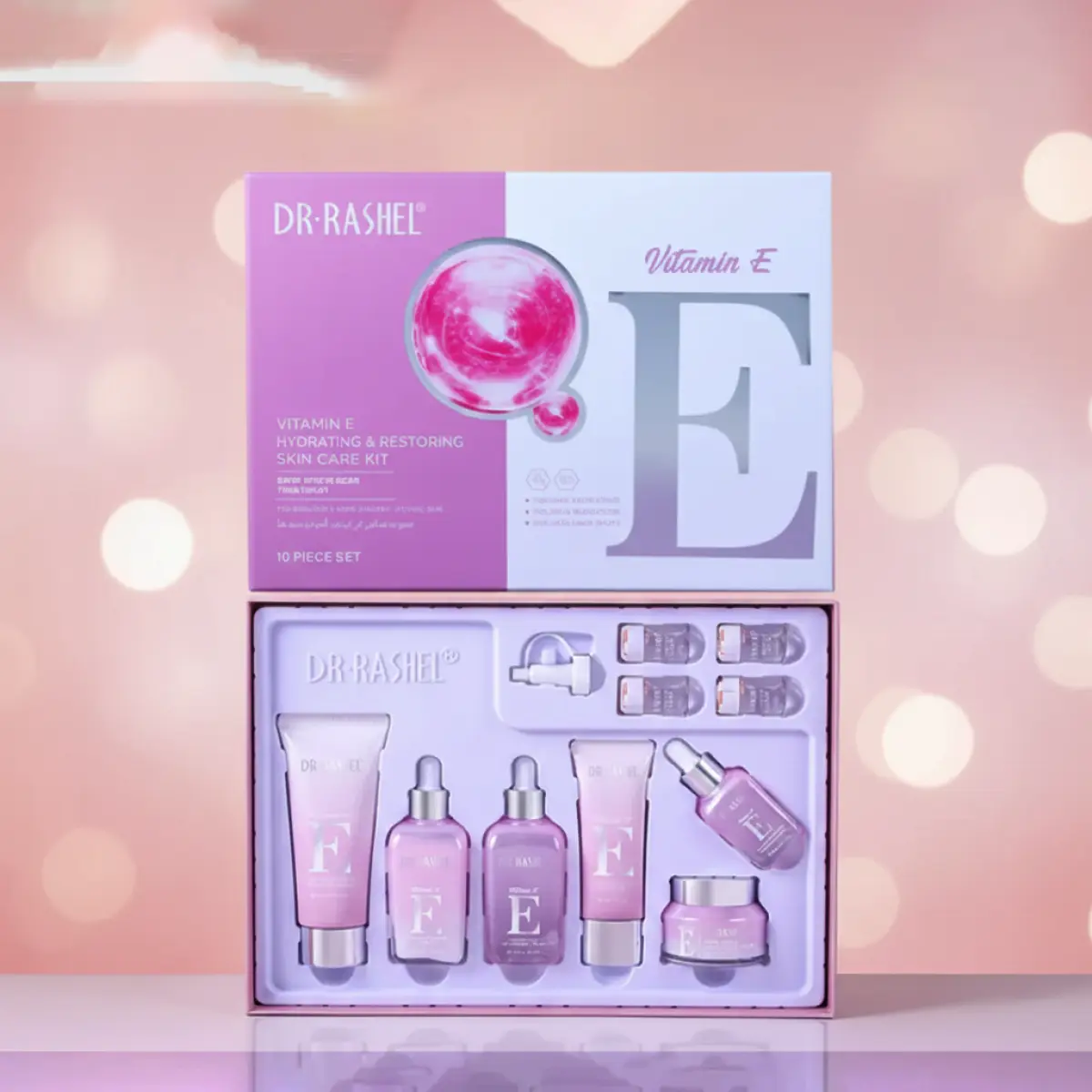 DR. RASHEL VITAMIN E HYDRATING AND RESTORING SKIN CARE KIT 10 PCS