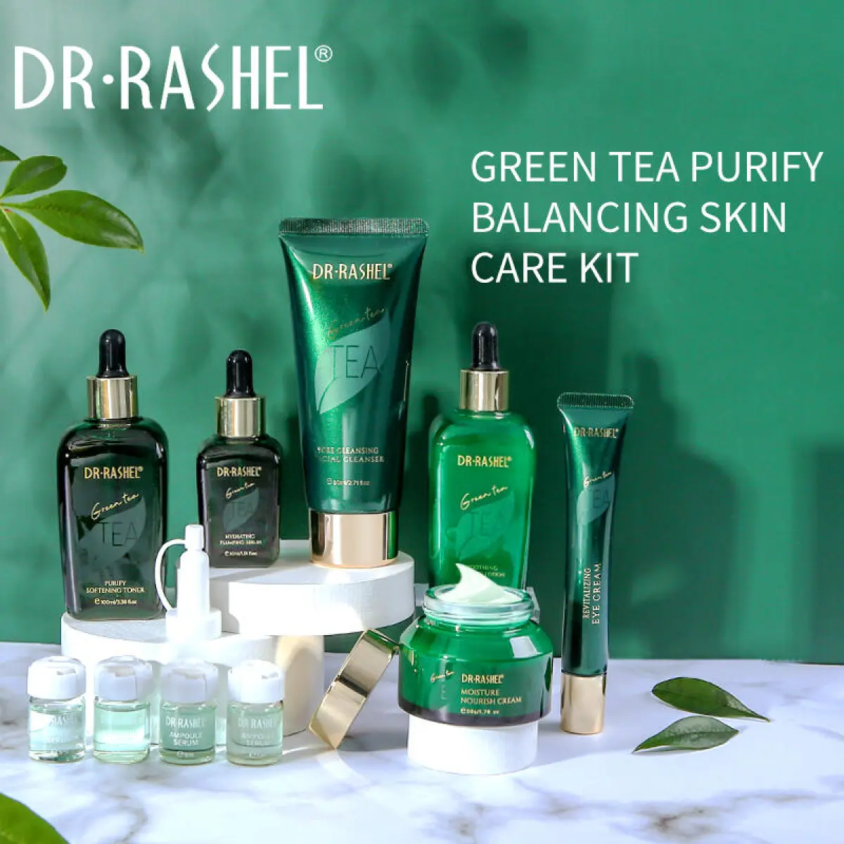 DR. RASHEL GREEN TEA PURIFY BALANCING SKIN CARE 10PCS