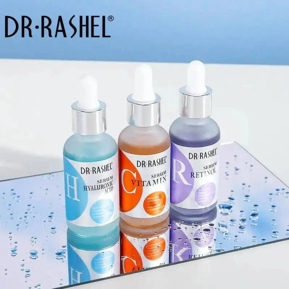 DR. RASHEL VITAMIN C, HYALURONIC ACID & RETINOL FACIAL SERUM SET 3 PACK