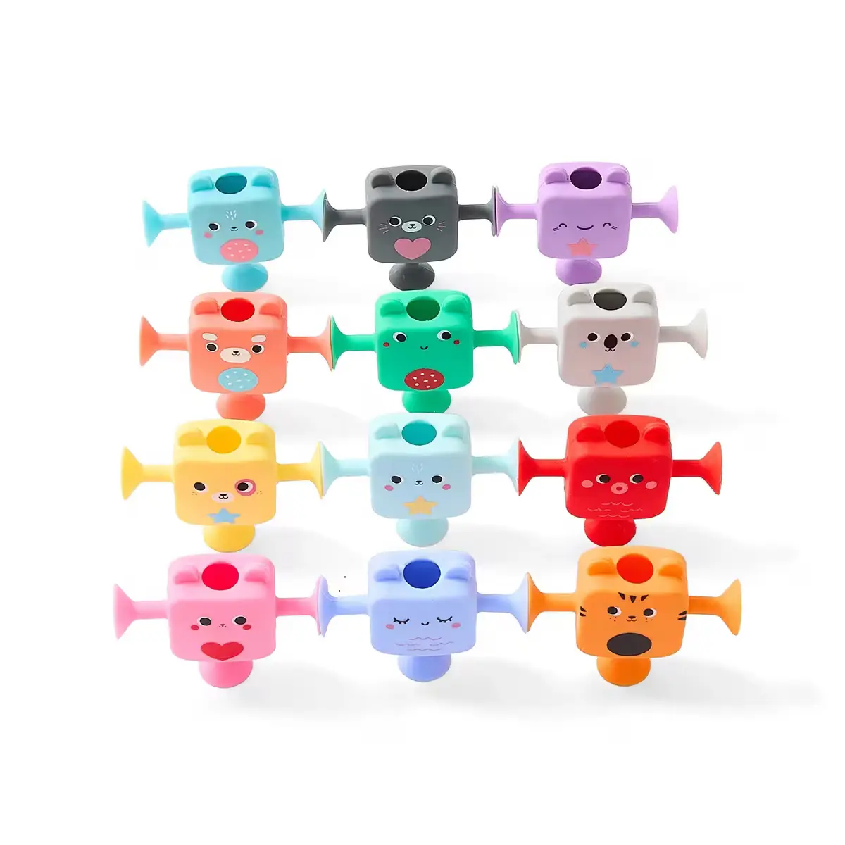 12 Pack Suction Bath Friends – Fun & Interactive Bath Toys for Babies (6+ Months)