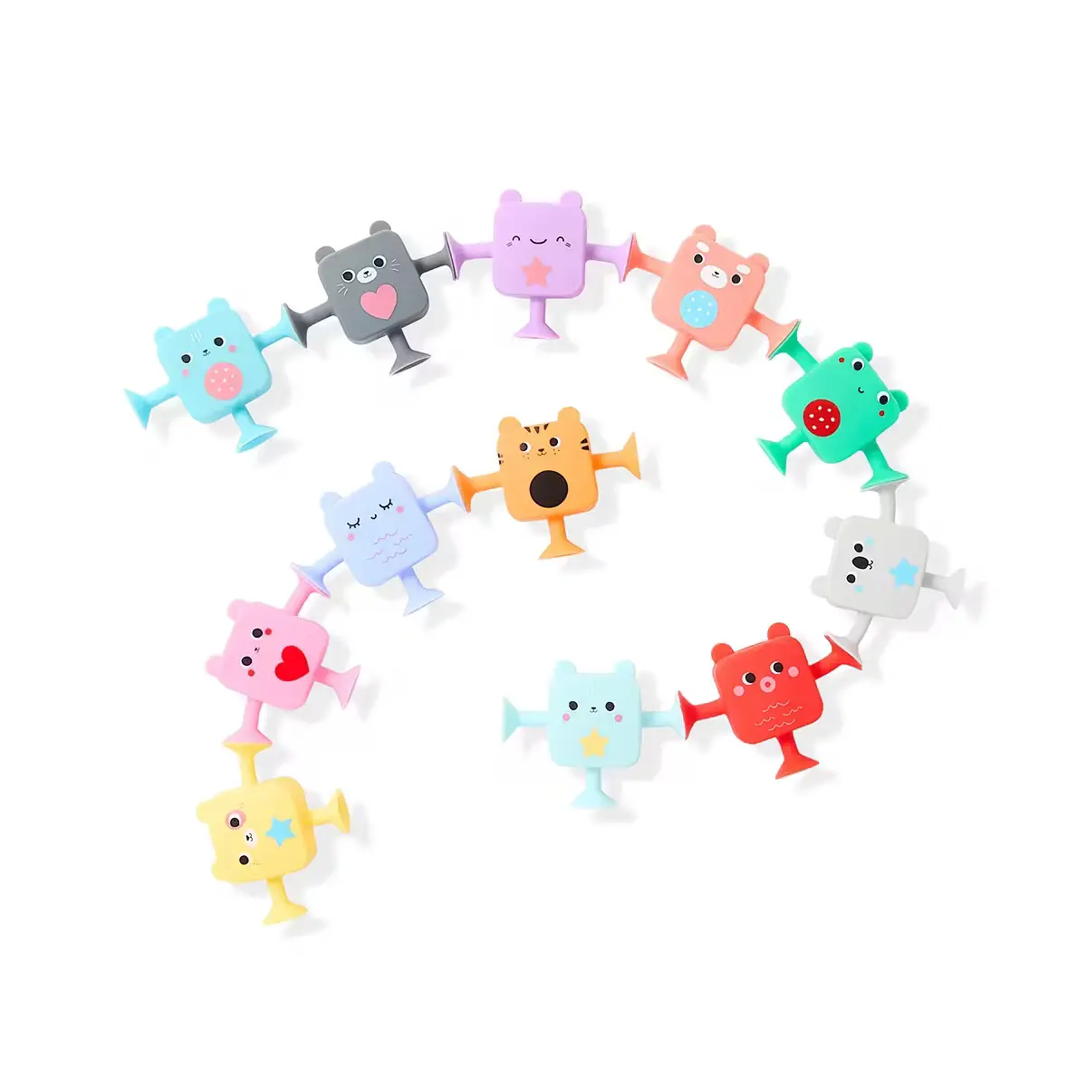 12 Pack Suction Bath Friends – Fun & Interactive Bath Toys for Babies (6+ Months)