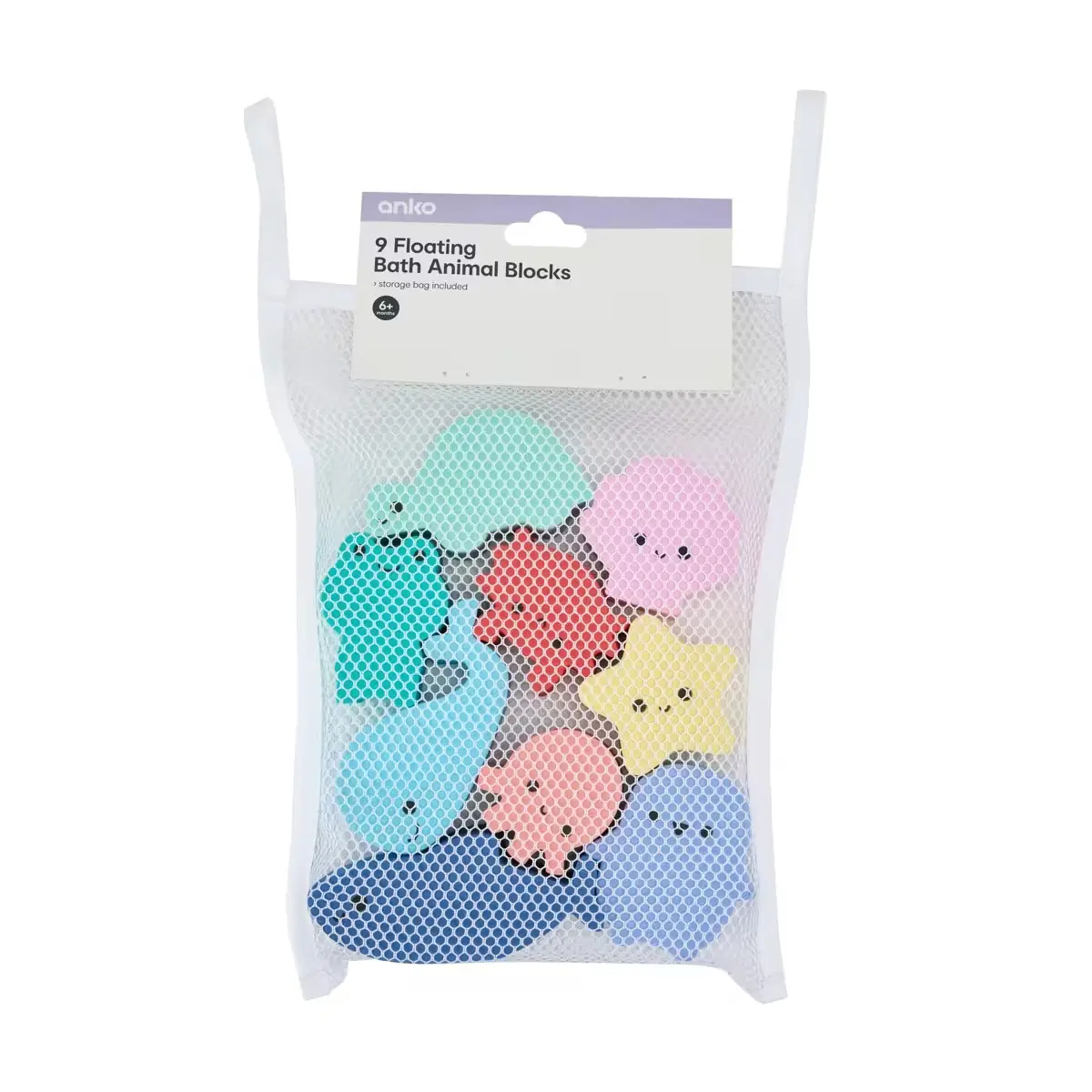 9 Piece Floating Bath Animal Blocks