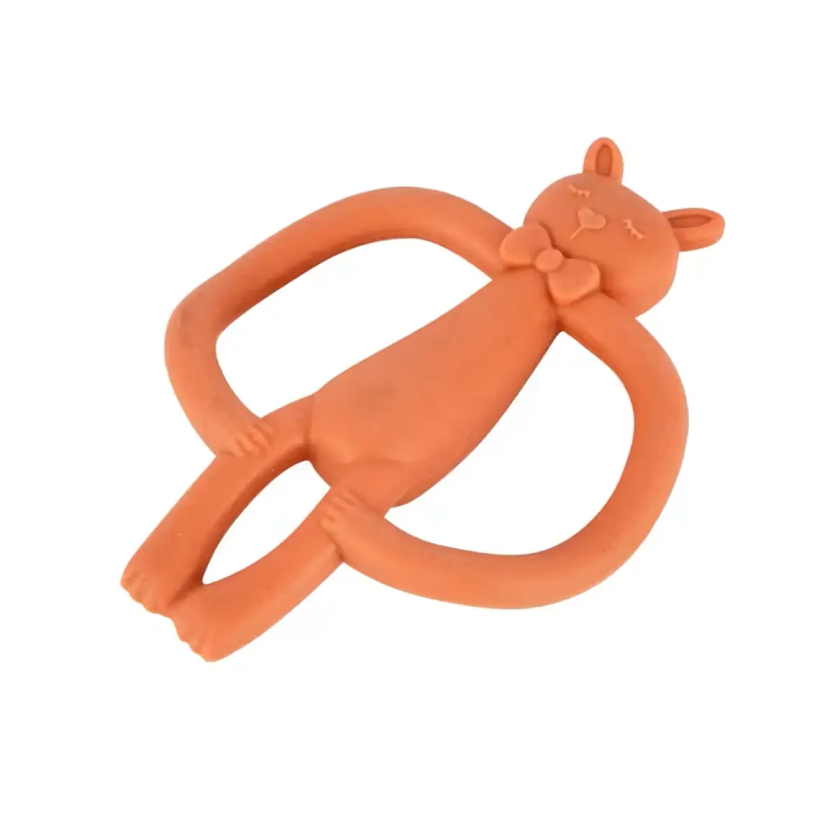Silicone Teether – Orange | Soothing & Safe Teething Toy for Babies (3+ Months)