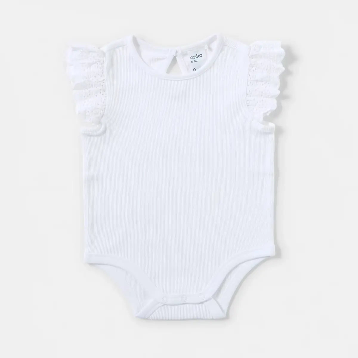 2 Pack Sleeveless Broderie Bodysuits