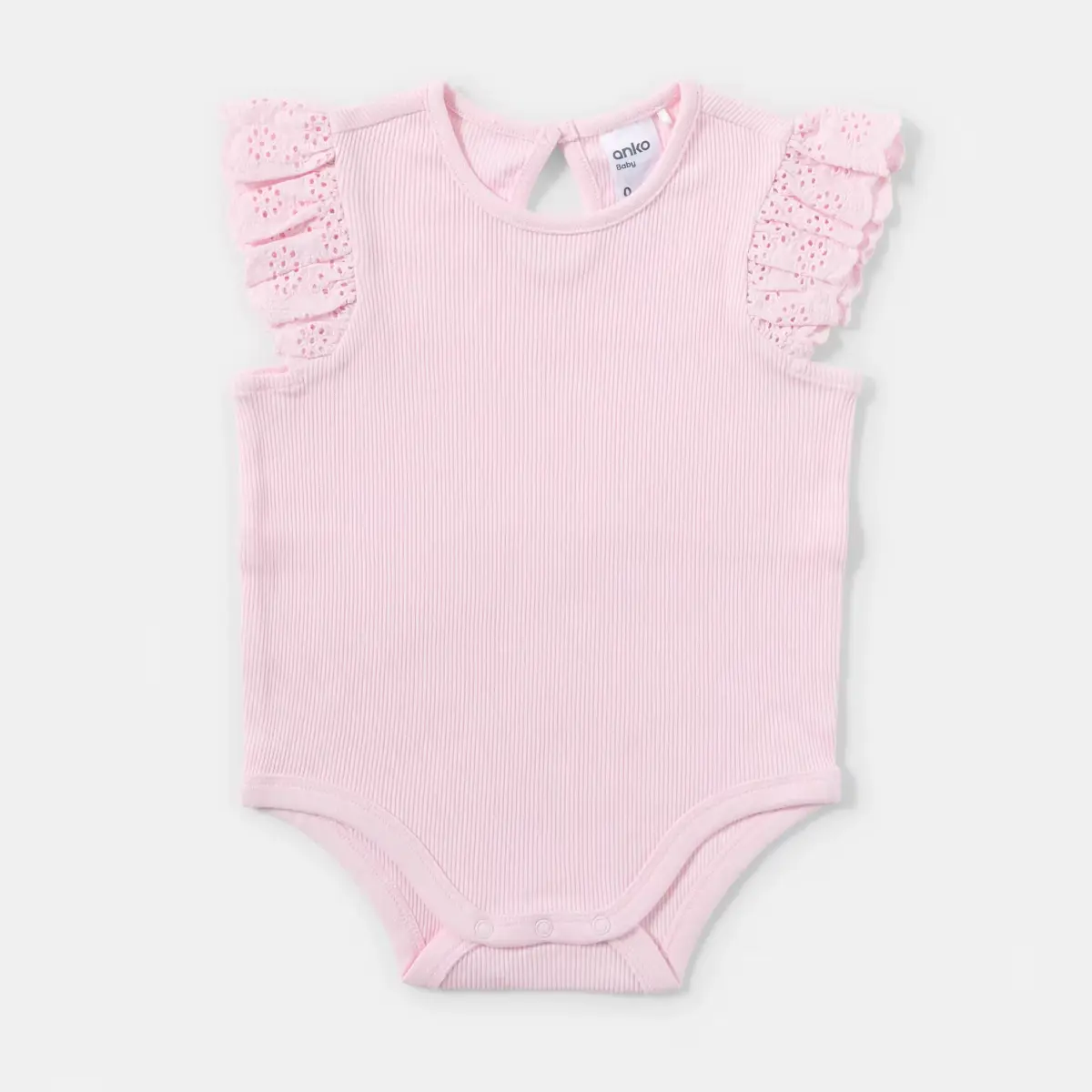 2 Pack Sleeveless Broderie Bodysuits