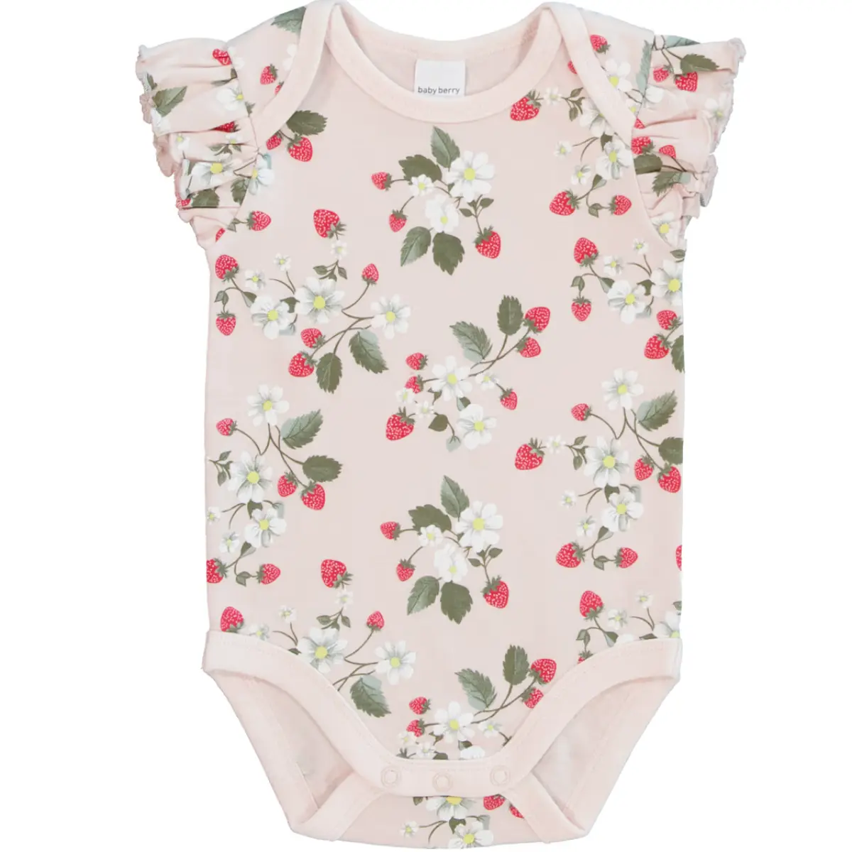 Baby Frill Sleeve Bodysuit Colour | Light Pink 0-3 Months