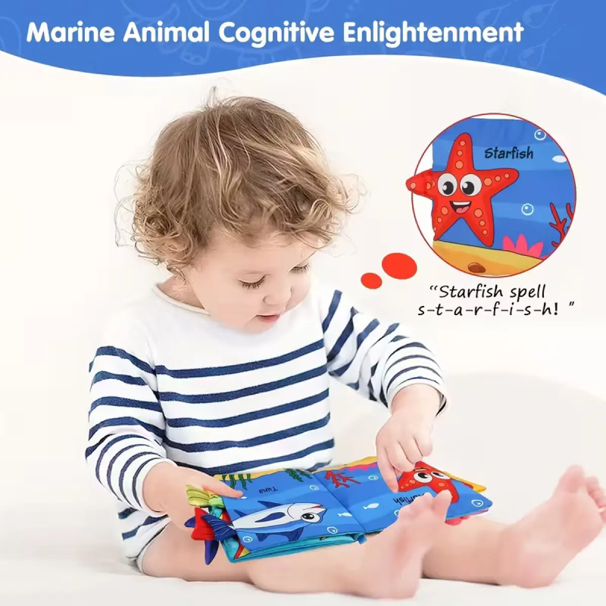 3D Touch & Feel Crinkle Cloth Books for Babies