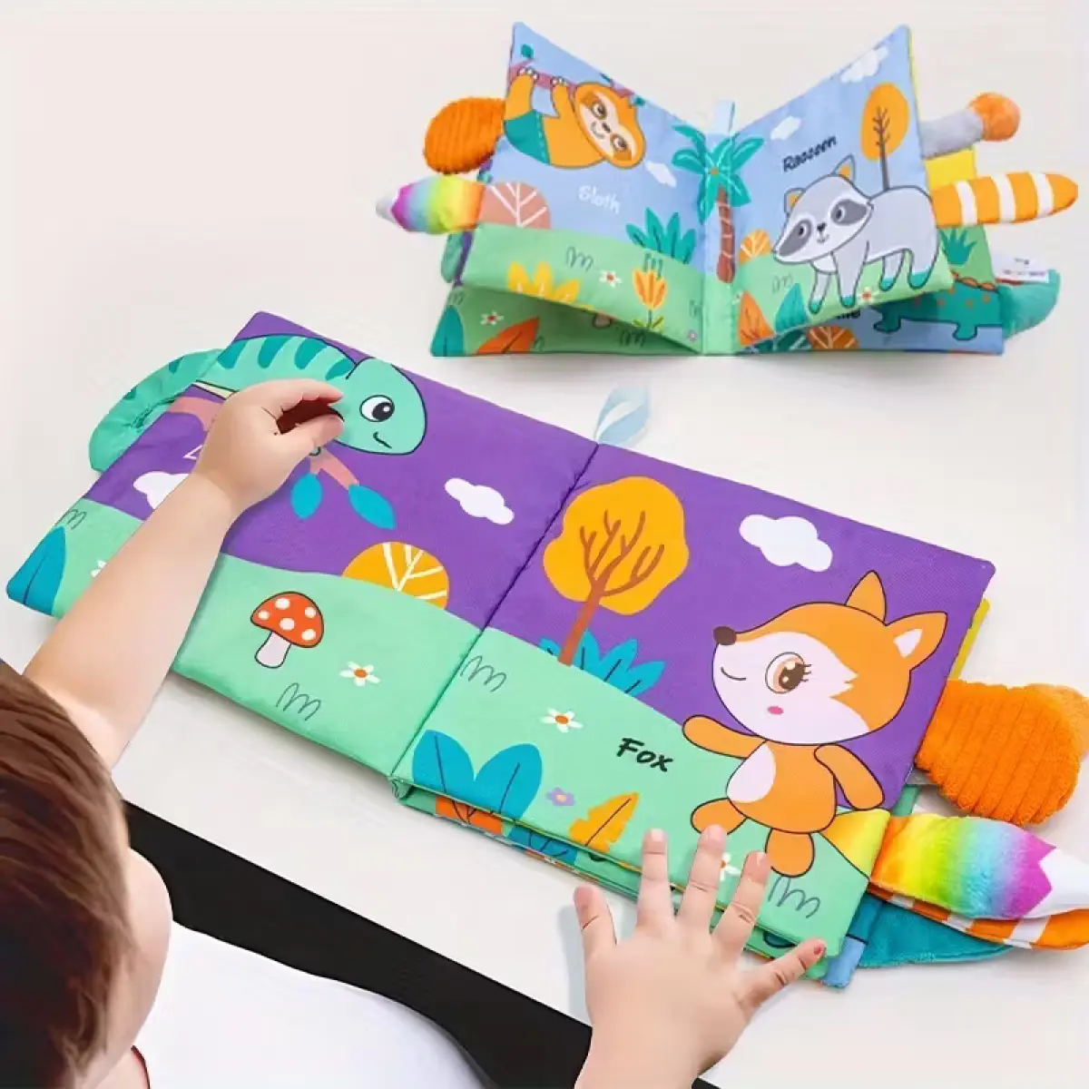 3D Animal Tail Cloth Book for Infants & Toddlers