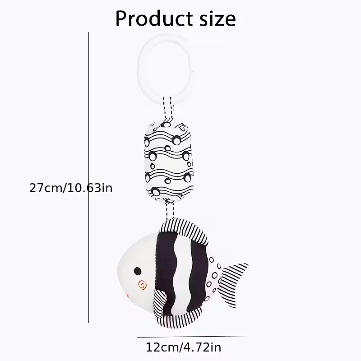 Black & White Ocean Wind Chime Toy for Newborns