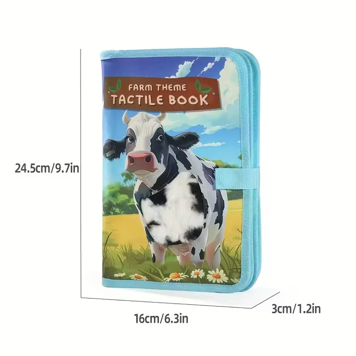 Interactive Baby Sensory Book with Tactile Puzzles & Farm Animal Sounds