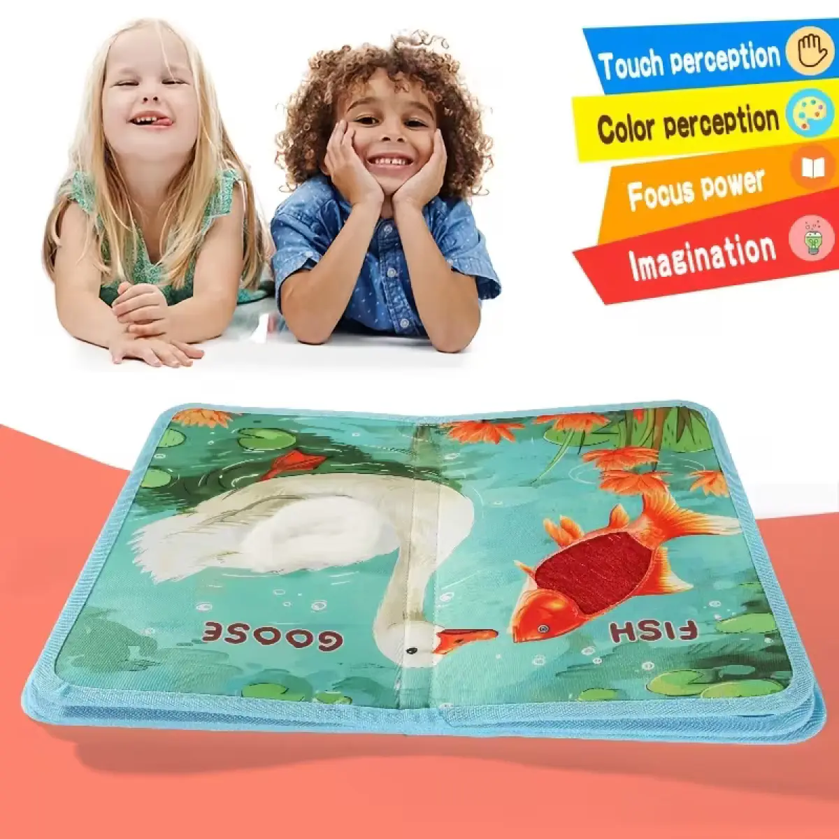 Interactive Baby Sensory Book with Tactile Puzzles & Farm Animal Sounds