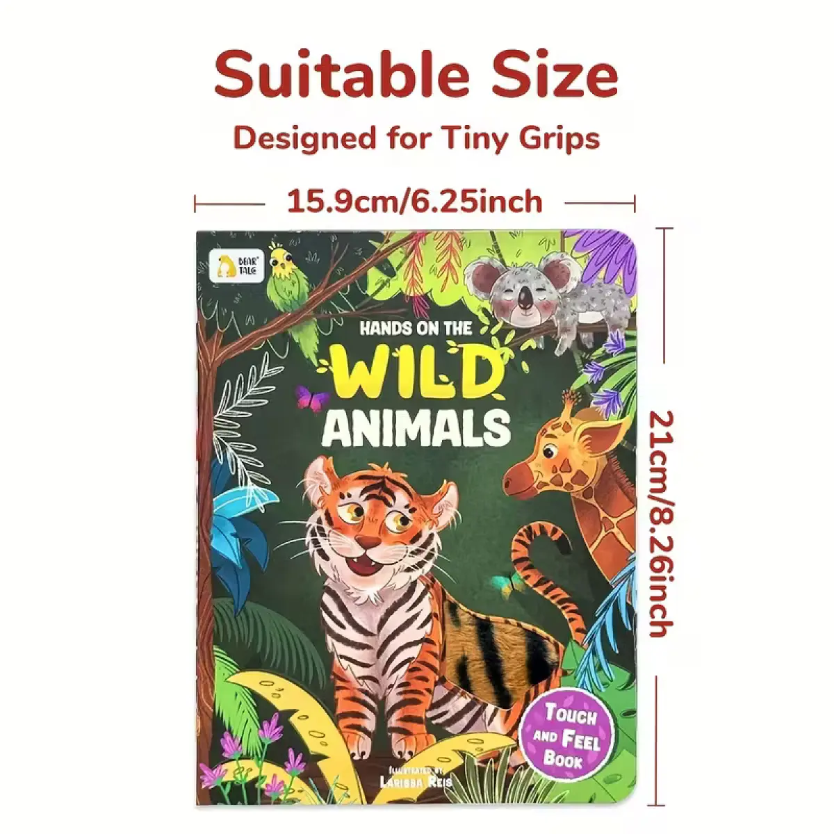 Wild Animal Touch & Feel Sensory Book for Toddlers