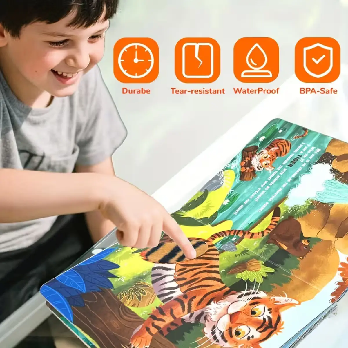 Wild Animal Touch & Feel Sensory Book for Toddlers