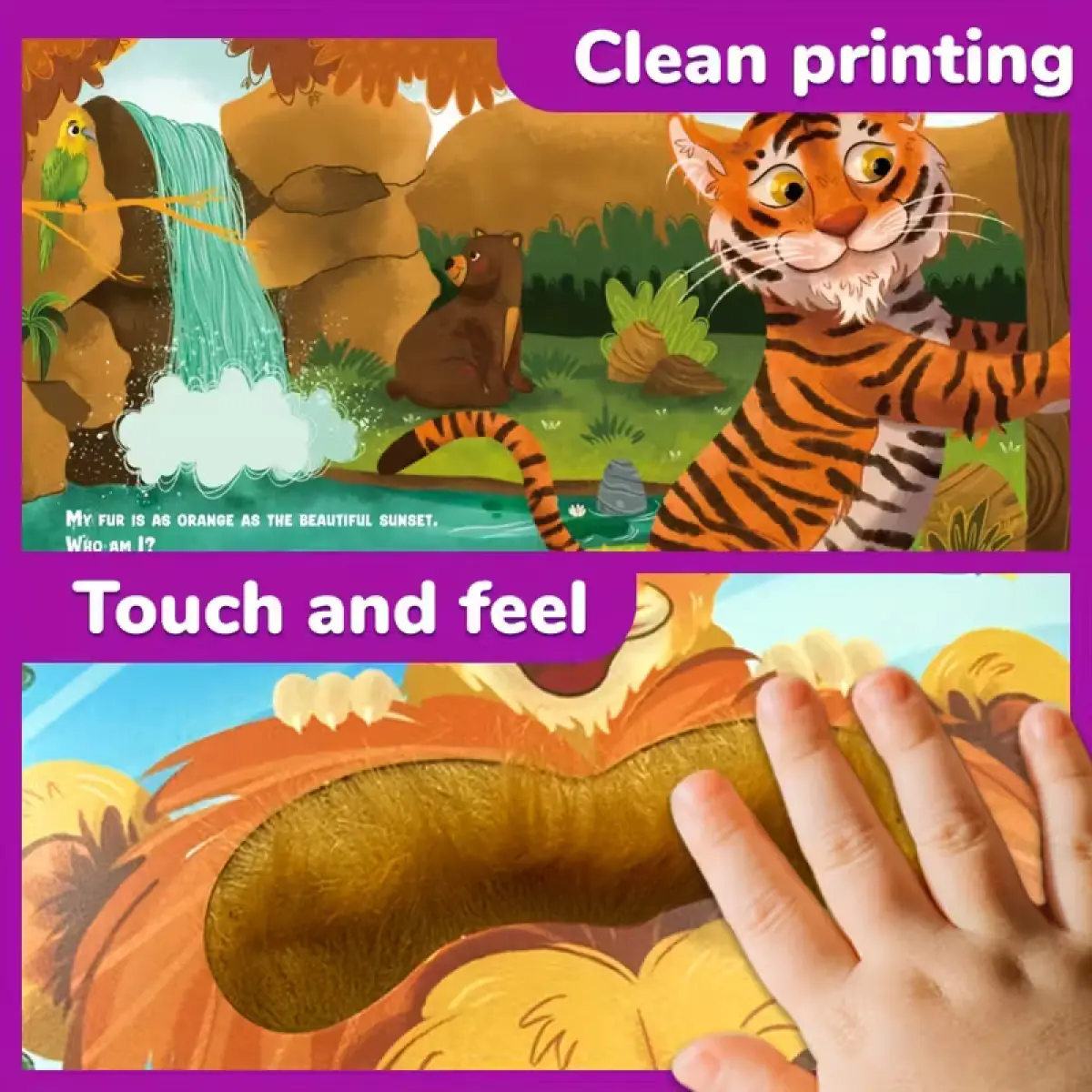 Wild Animal Touch & Feel Sensory Book for Toddlers