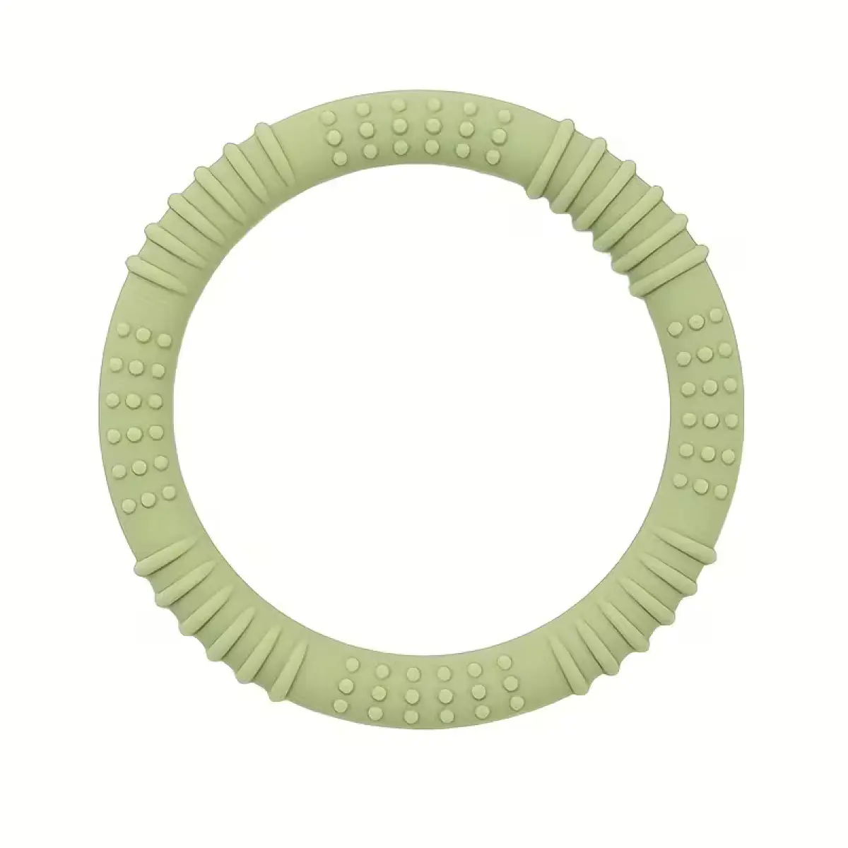 Colorful Silicone Teething Rings for Babies , Blue, Pink and Green