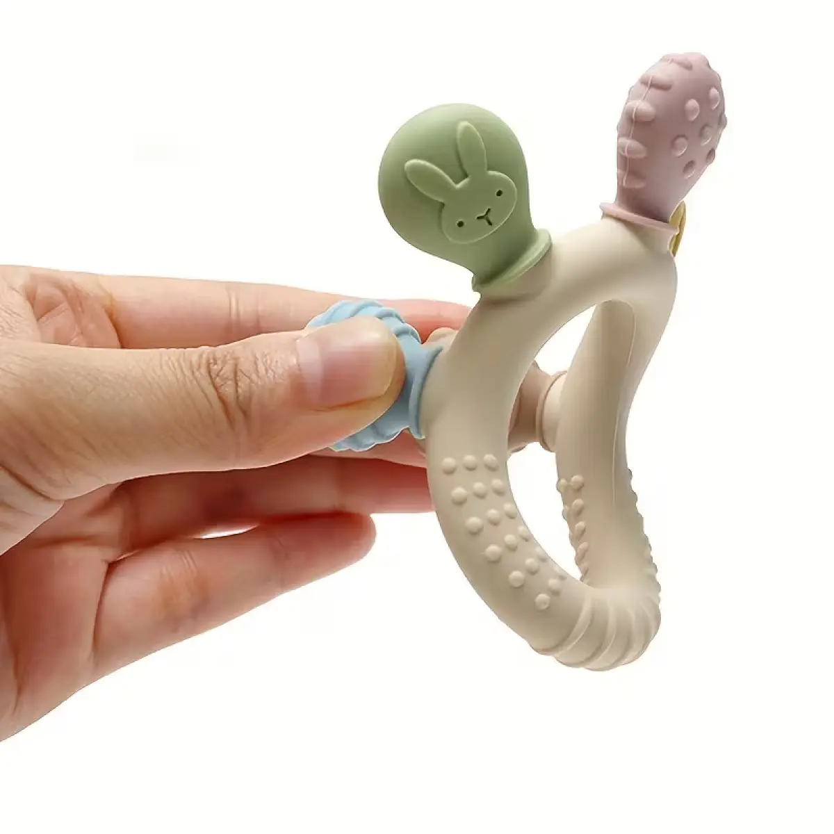 Baby Silicone Teether – Soft Round Teething Rings
