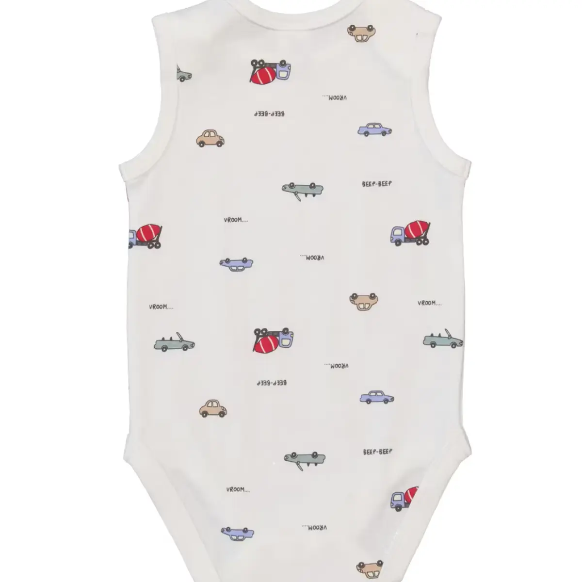 Baby Cotton Sleeveless Bodysuit – Off White
