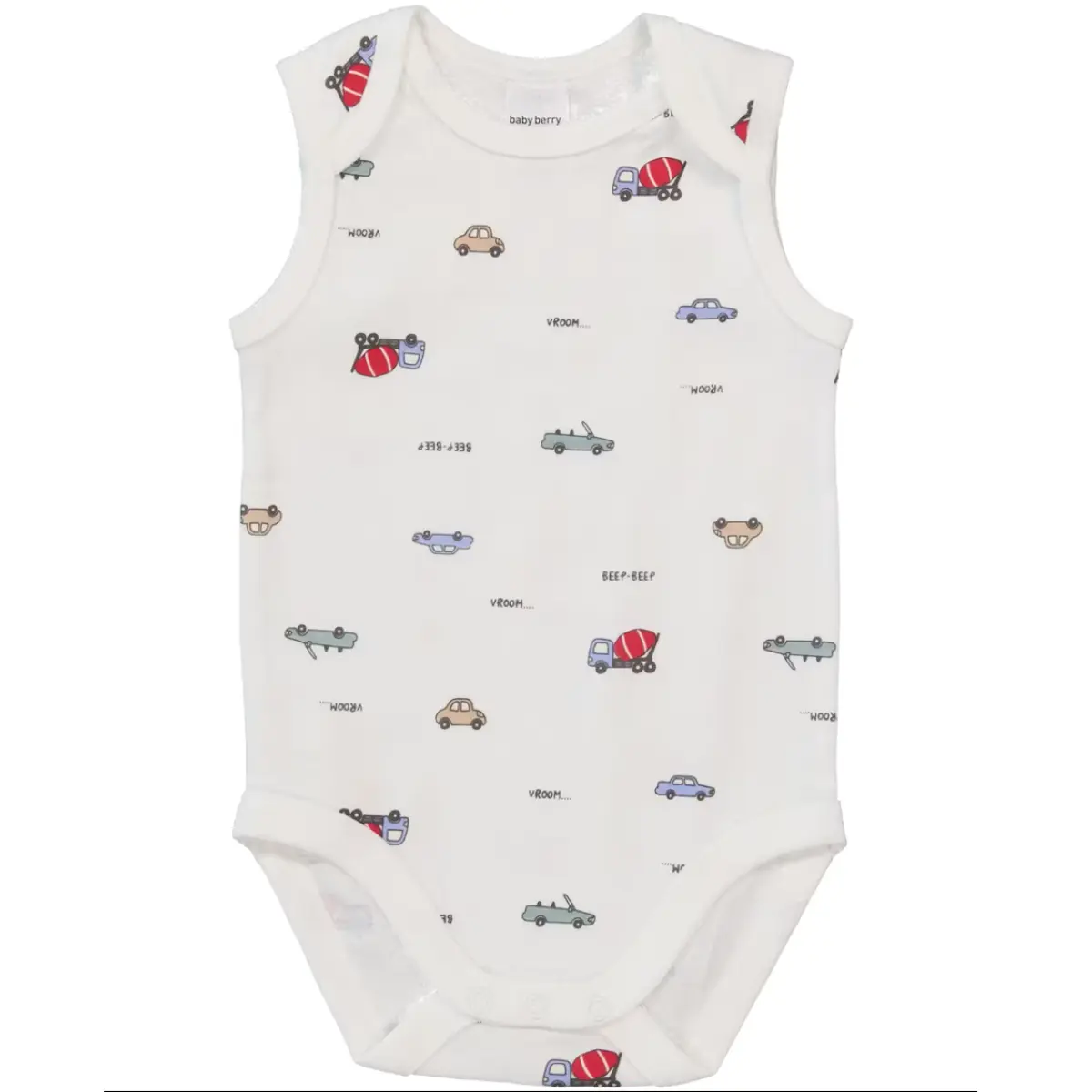 Baby Cotton Sleeveless Bodysuit – Off White