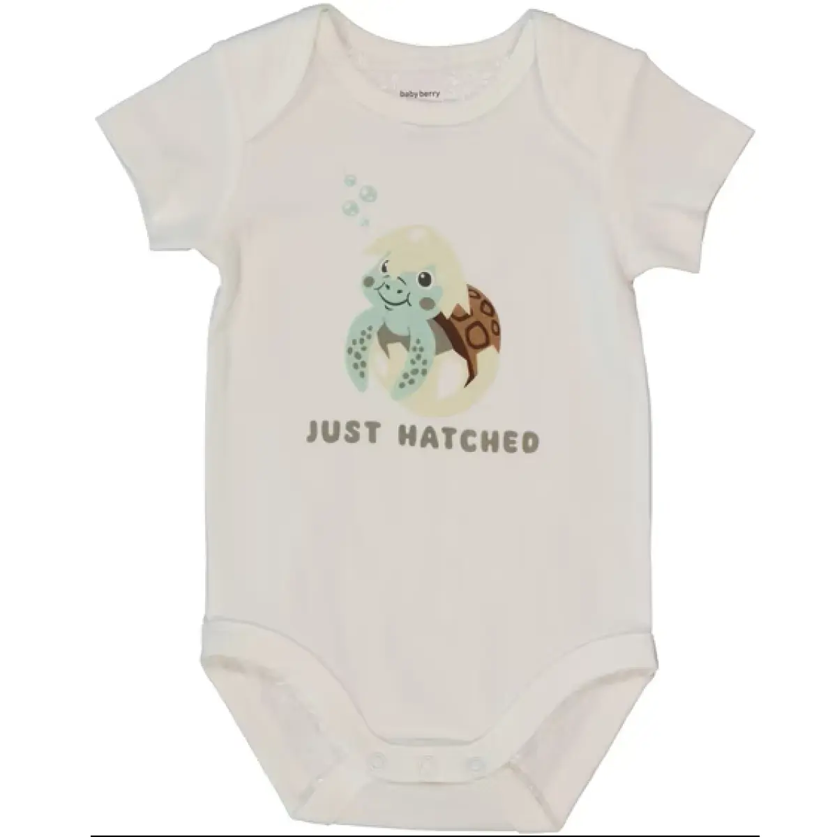 Baby Short Sleeve Cotton Interlock Bodysuit – Off White