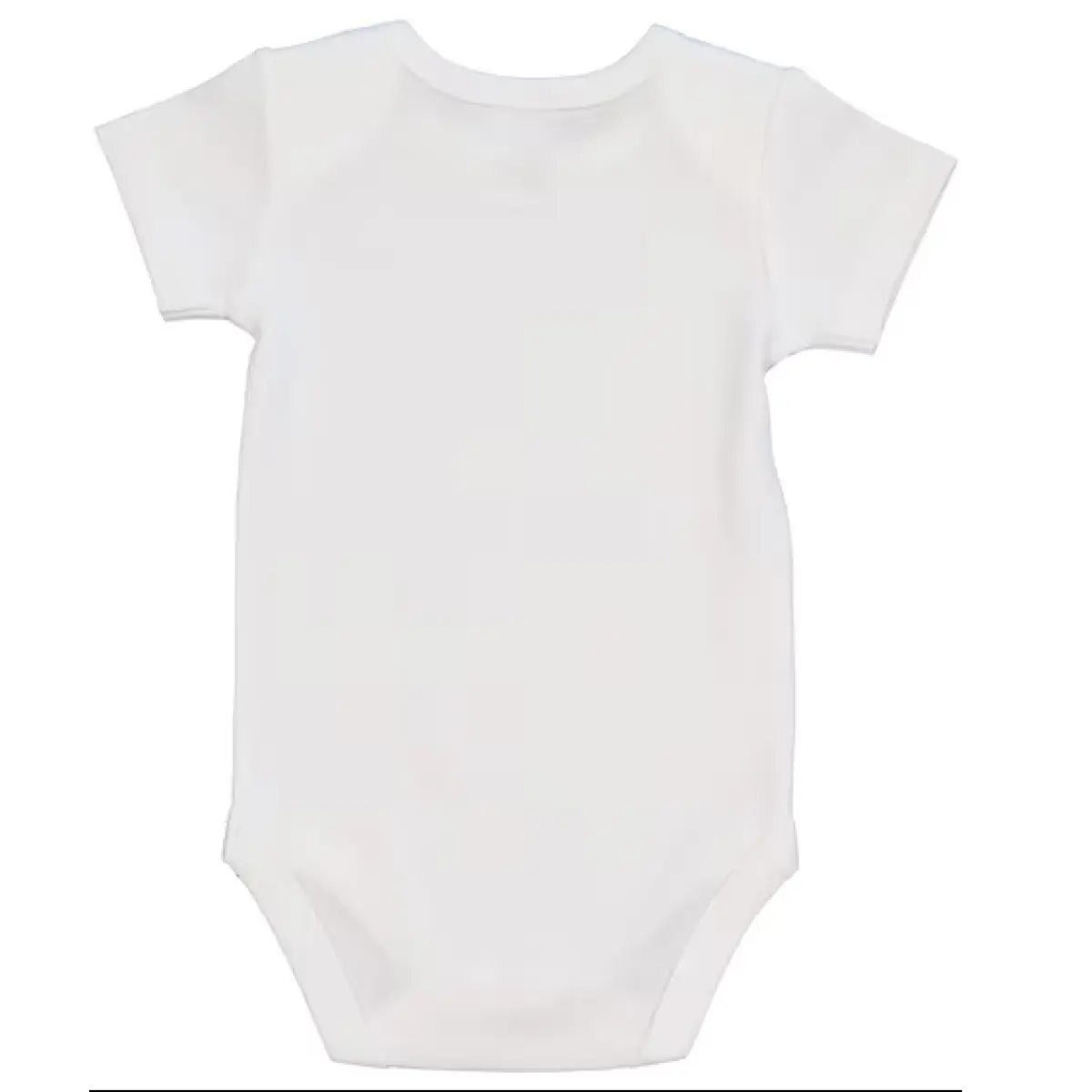 Baby Short Sleeve Cotton Interlock Bodysuit – Off White
