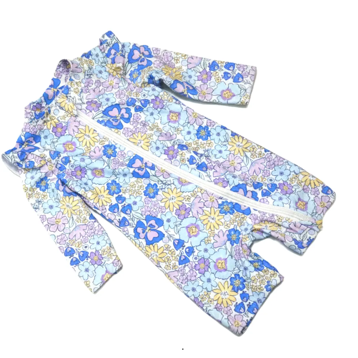 Anko Baby Rashie Beach Suit – Blue Floral (0–6 Months)