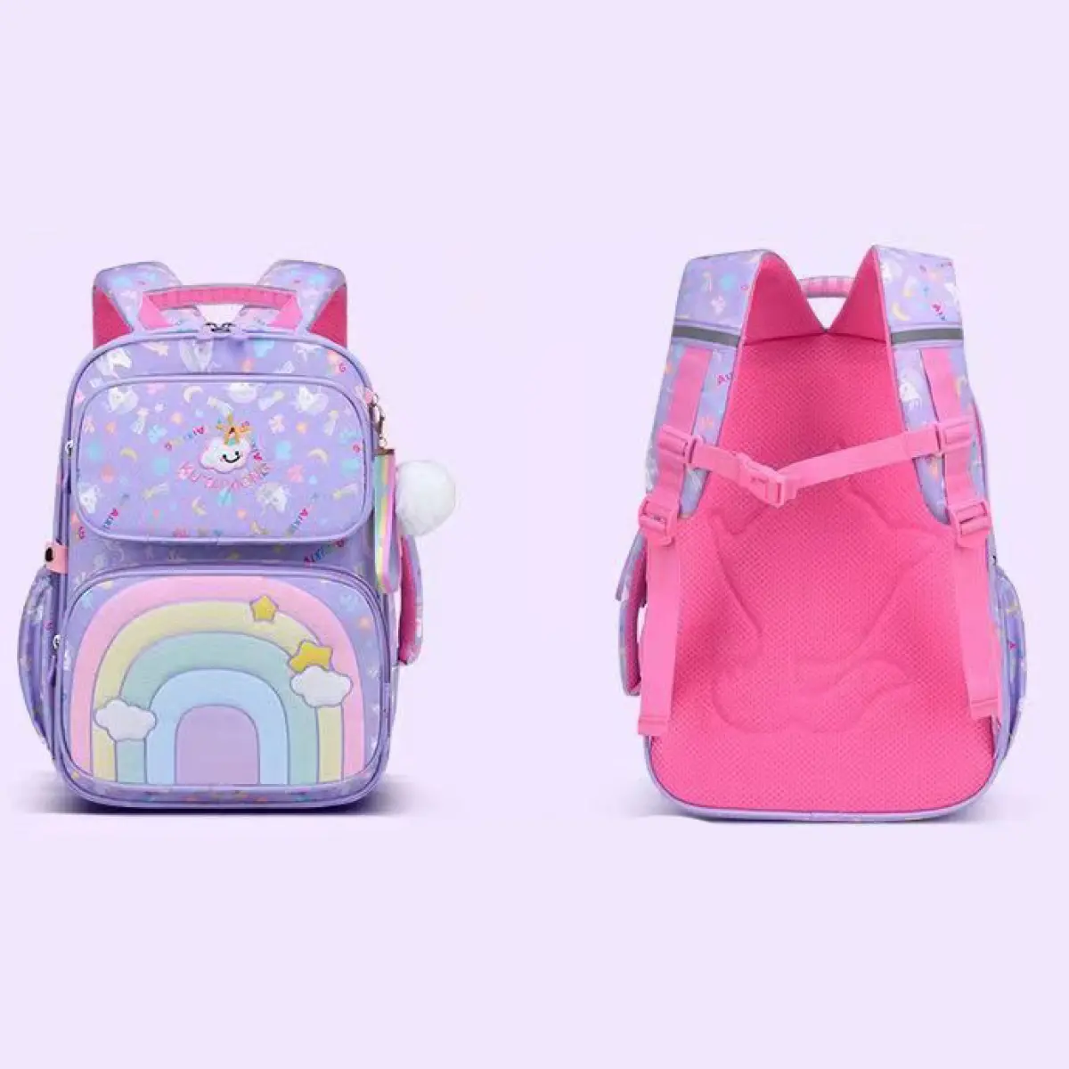 Girls’ School Backpack – Purple -Size (M)