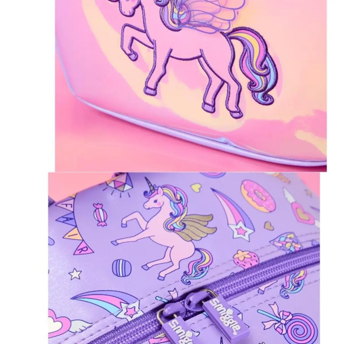 Smiggle Schoolbag -Glossy wings unicorn