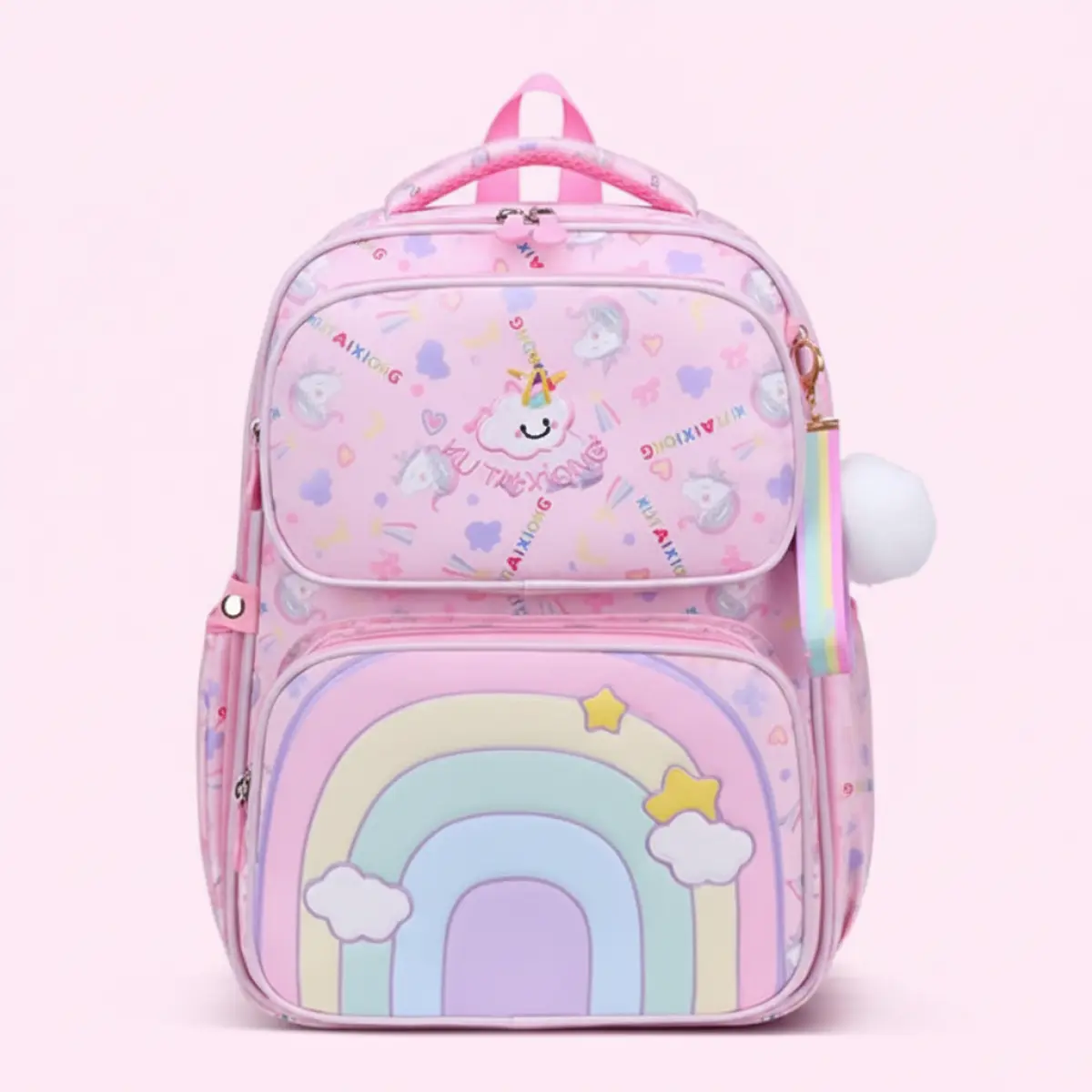 Girls’ School Backpack – Pink Size( L)