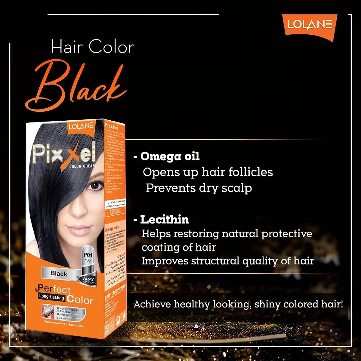 Lolane Pixxel Color Cream – Natural Black (Shade 1.0)