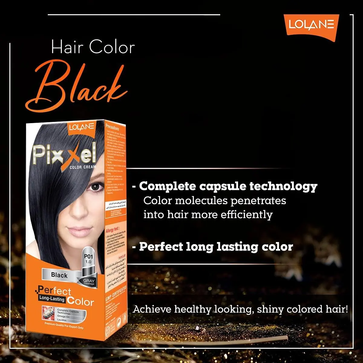 Lolane Pixxel Color Cream – Natural Black (Shade 1.0)