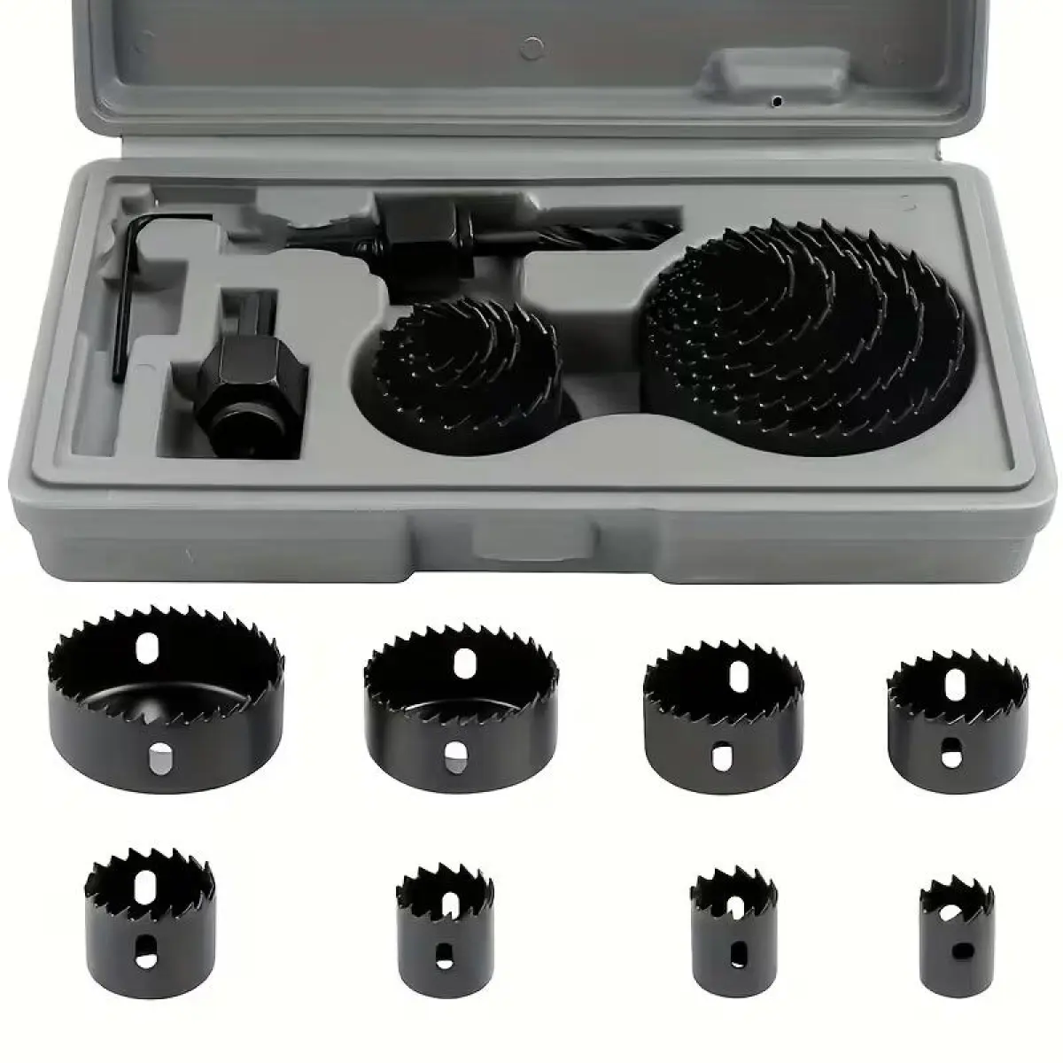 11-Piece Hole Saw Set – Steel Drill Bits for Wood & Drywall