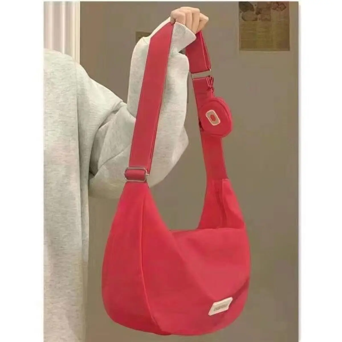 Waterproof Canvas Dumpling Shoulder & Crossbody Bag – Forest Style