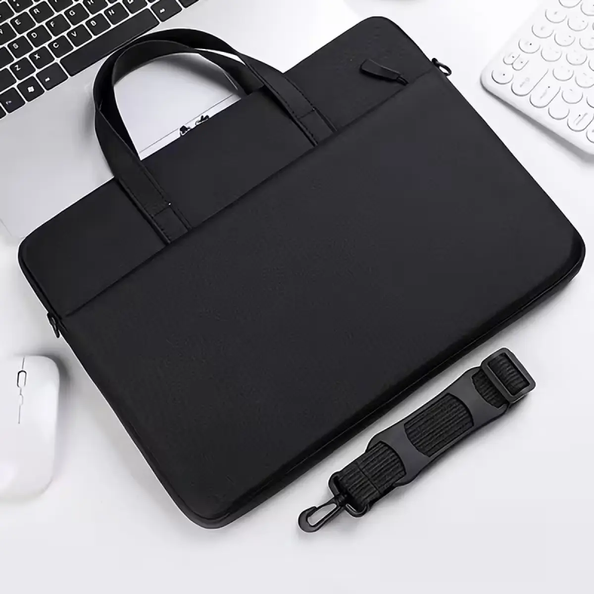 Simple Lightweight Laptop Bag – Black Business Travel laptop bag