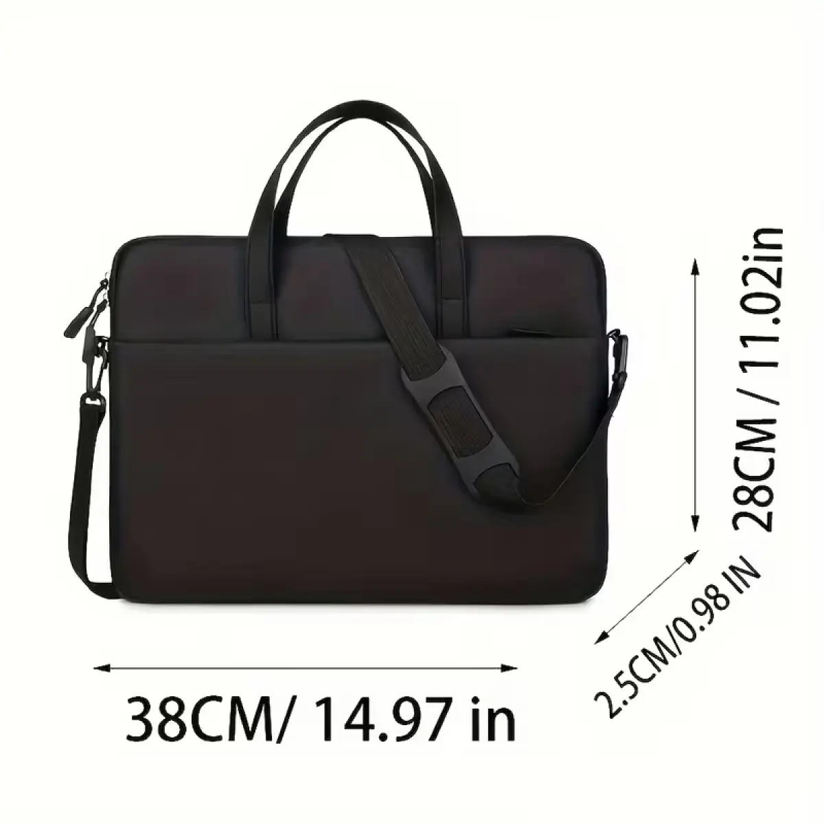 Simple Lightweight Laptop Bag – Black Business Travel laptop bag