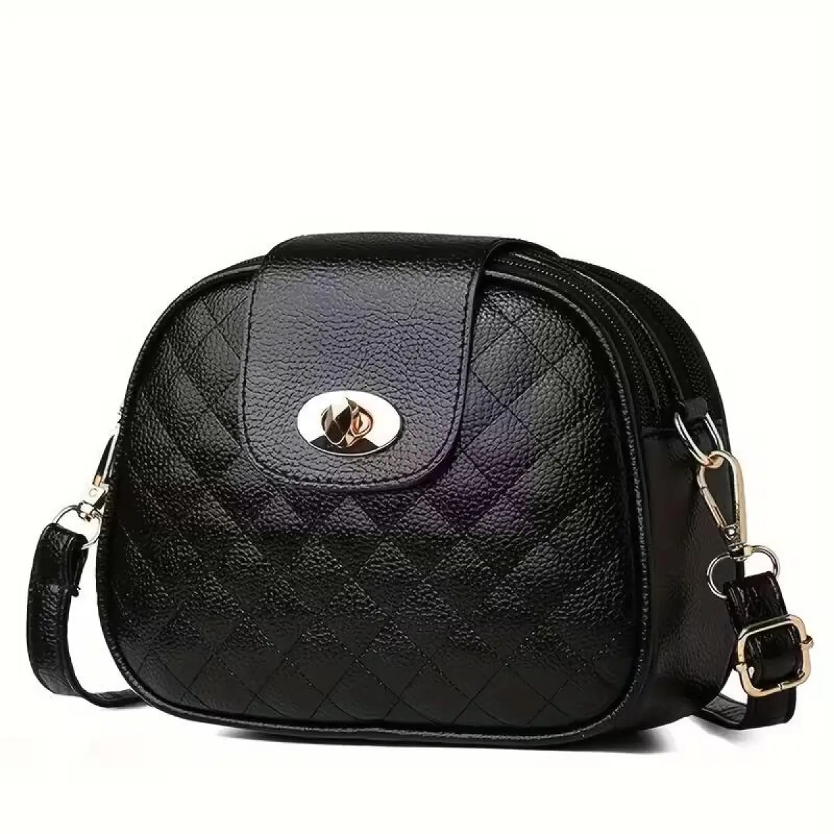 Fashion Diamond Grid Multi-Layer Mini Shoulder Bag for Women