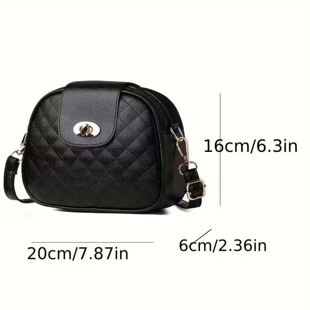 Fashion Diamond Grid Multi-Layer Mini Shoulder Bag for Women