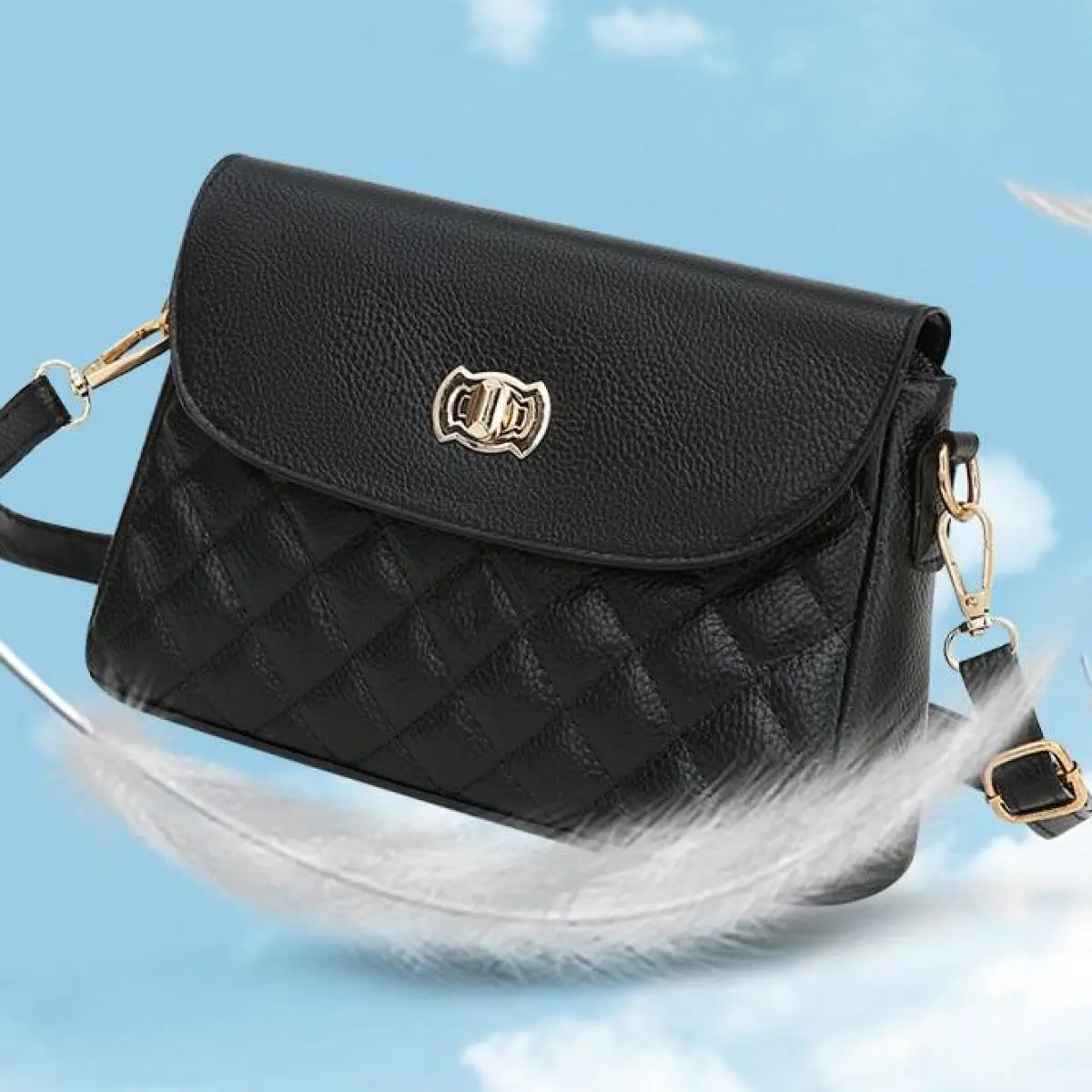 Korean-Style Rhombic Mini Shoulder & Crossbody Phone Bag