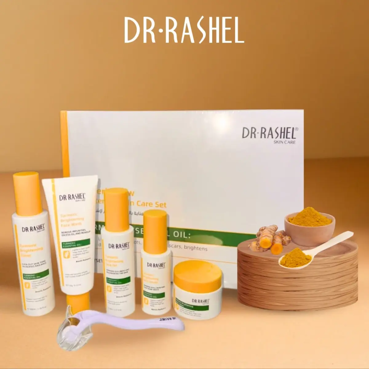 DR RASHEL TURMERIC GLOW BRIGHTENING SKIN CARE SET – 6 PIECES