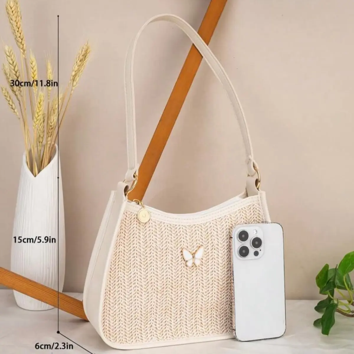 Elegant Woven Shoulder Handbag for Women
