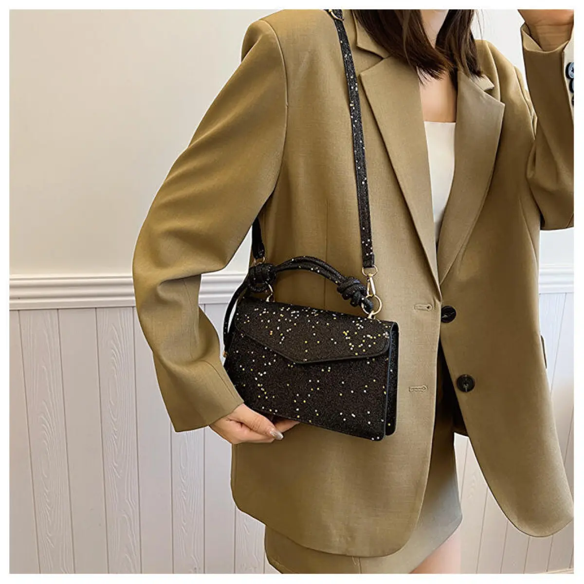 New Simple Trendy Western Style Shoulder  Bag