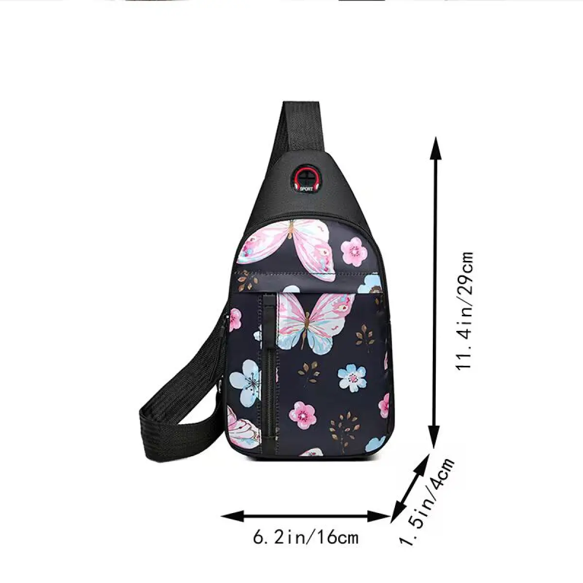 Printed Casual Chest Shoulder Crossbody Bag