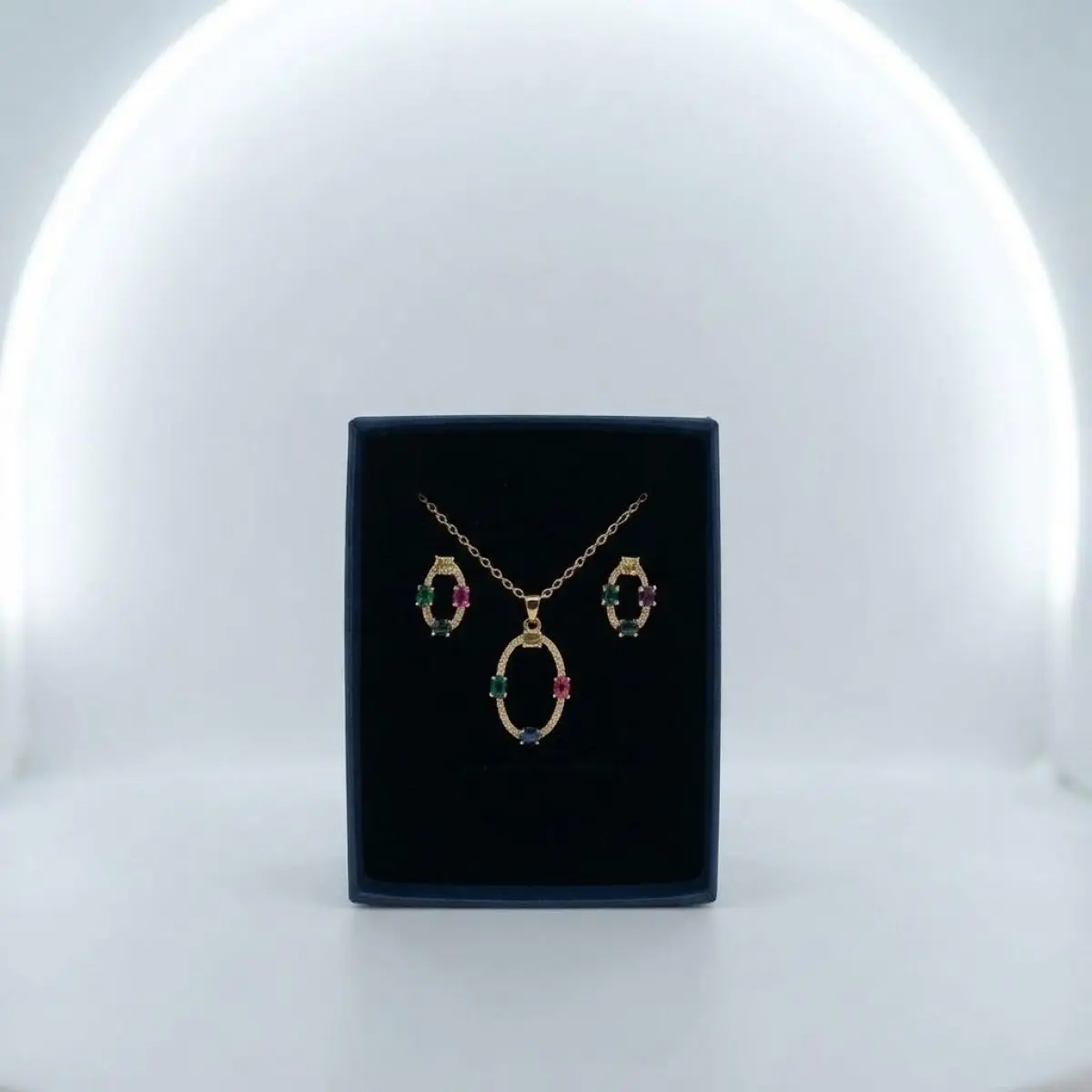 Gold-Plated Lightweight Jewelry Set for Women