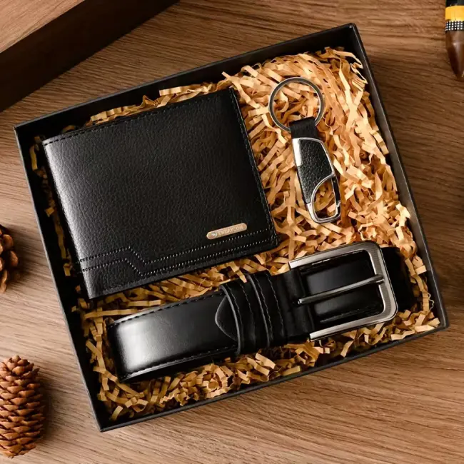 Belt, Wallet & Keychain Combo