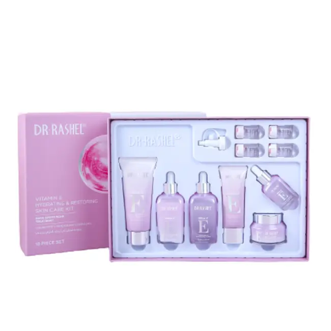 DR. RASHEL VITAMIN E HYDRATING AND RESTORING SKIN CARE KIT 10 PCS