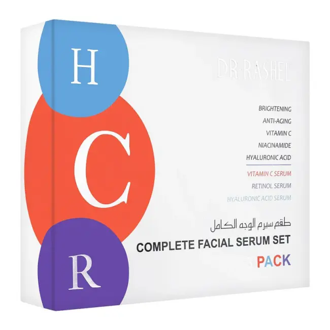 DR. RASHEL VITAMIN C, HYALURONIC ACID & RETINOL FACIAL SERUM SET 3 PACK