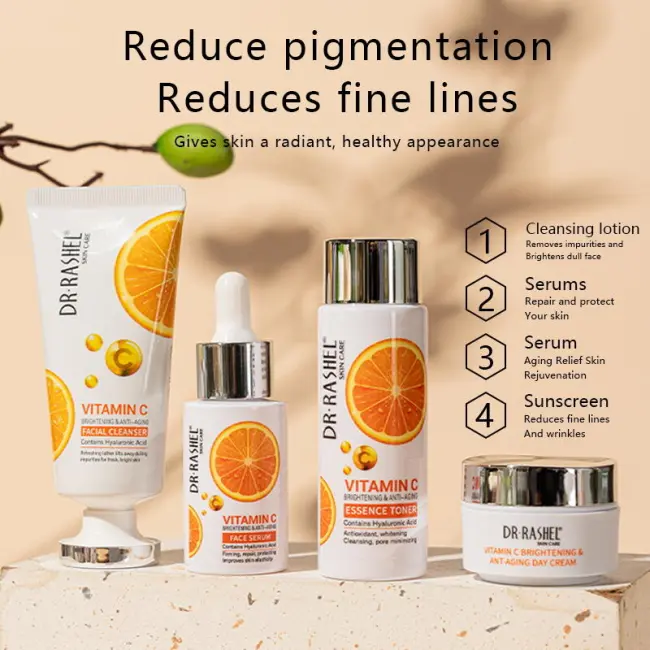DR. RASHEL VITAMIN C BRIGHTENING AND ANTI AGIN SKIN CARE 6 PCS SET